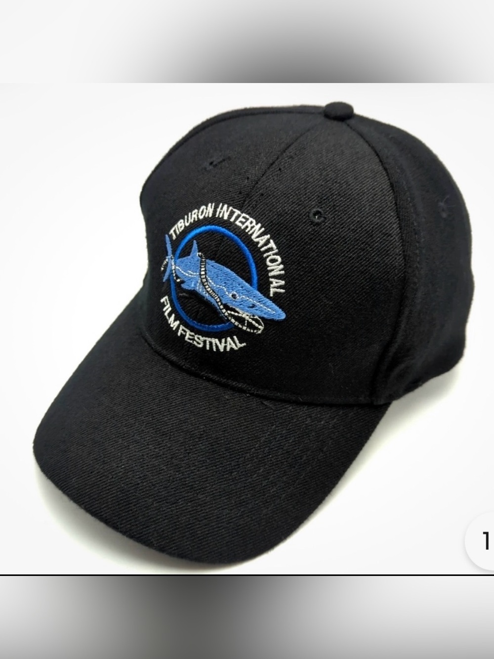 Tiburon International Film Festival Shark Black Adjustable Hat Cap